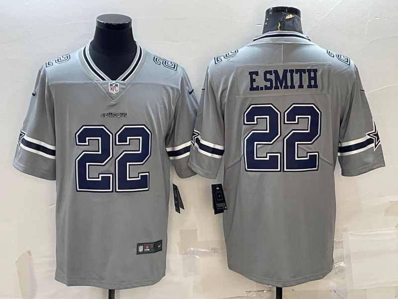 Mens Dallas Cowboys #22 Emmitt Smith Grey 2020 Inverted Legend Stitched NFL Nike Limited Jersey->dallas cowboys->NFL Jersey